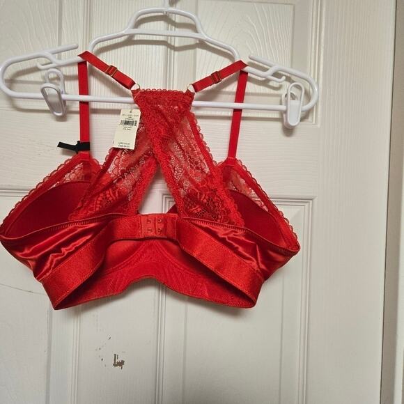 Aerie Red Lace Wireless Balconette Bra 34D NWT - Picture 4 of 12